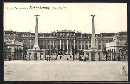 AK Wien, K. k. Lustschloss Schönbrunn