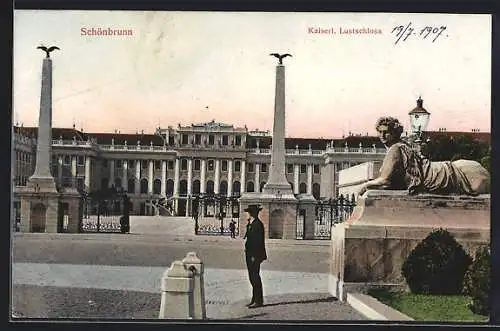 AK Wien, Schönbrunn, Kaiserl. Lustschloss