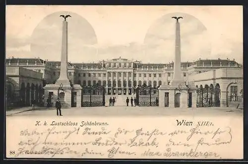 AK Wien, K. k. Lustschloss Schönbrunn