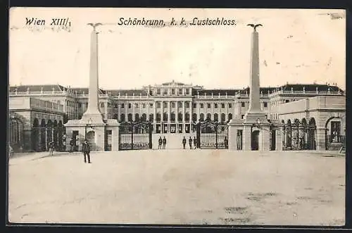 AK Wien, Schönbrunn, k. k. Lustschloss