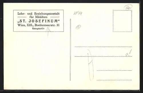 AK Wien, Lehr- u. Erziehungsanstalt für Mädchen St. Josefinum Breitenseerstrasse 31