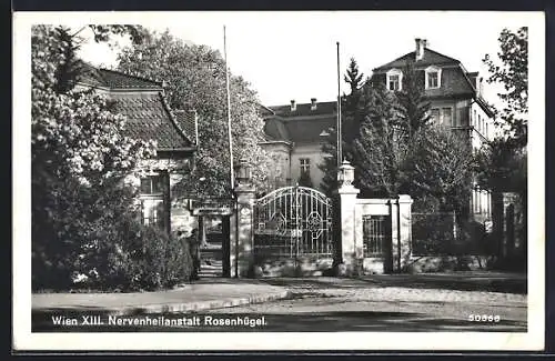 AK Wien, Nervenheilanstalt Rosenhügel, Eingang