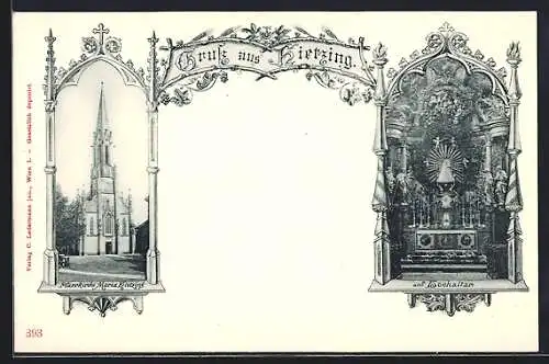 AK Wien, Hietzing, Pfarrkirche Maria Hietzing, Hochaltar