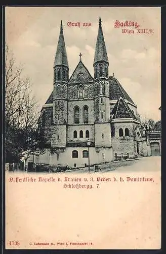AK Wien, Hacking, Öffentliche Kapelle der Frauen v. 3. Orden d. h. Dominicus, Schlossberg