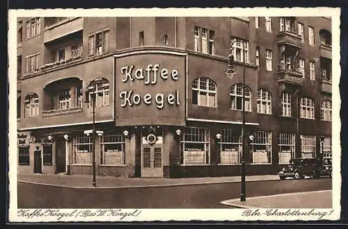 AK Berlin-Charlottenburg, Cafe Koegel in der Richard Wagnerstr. 51