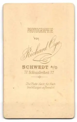 Fotografie Richard Oye, Schwedt a. O., Schlossfreiheit 77, Junge hübsche Dame mit Kragenbrosche