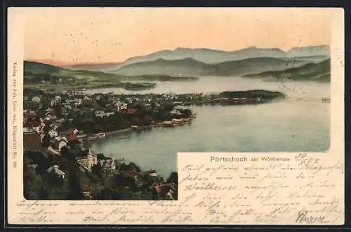 AK Pörtschach /Wörthersee, Blick auf den Ort