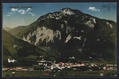 AK Stainach /Steiermark, Ortsansicht mit Berg