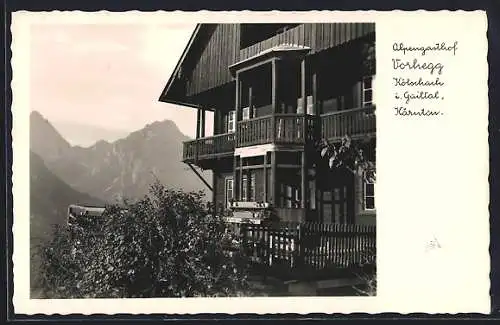AK Kötschach i. Gailtal, Alpengasthof Vorhegg