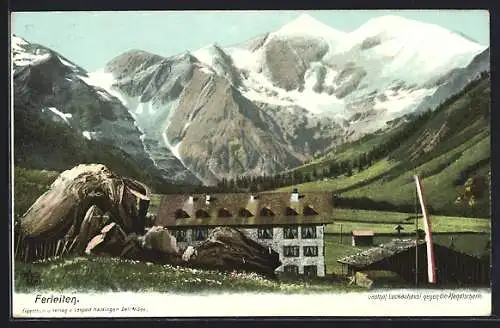 AK Ferleiten, Gasthof Luckashausl mit Pfandlscharte