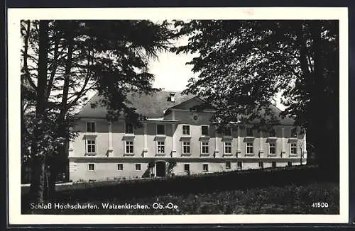 AK Waizenkirchen /O. Ö., Schloss Hochscharten, Frontansicht