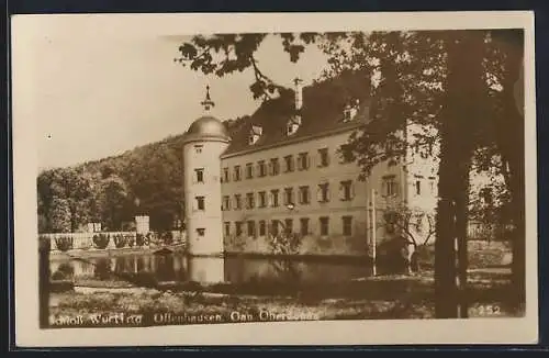 AK Offenhausen /Gau Oberdonau, Schloss Würting, Teilansicht mit Turm