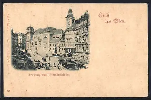 AK Wien, Freyung und Schottenkirche