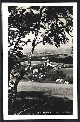 AK St. Johann am Wimberg, Ortsansicht mit Umgebung