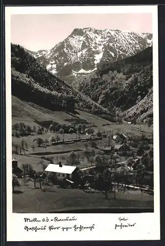 AK Molln /O. Ö., Gasthaus Pörr gegen Hochsengs