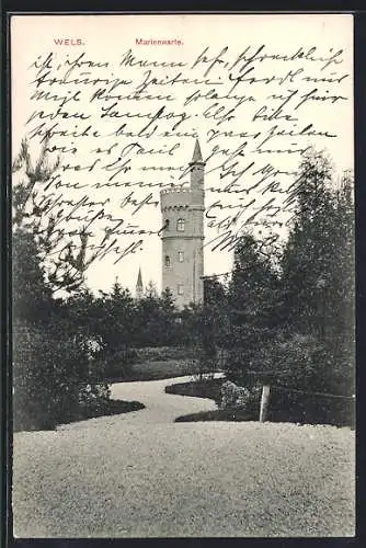 AK Wels, Blick auf die Marienwarte