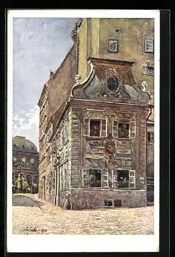 Künstler-AK E.F. Hofecker: wien, Schottenbastei