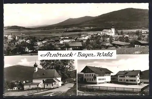 AK Arnbruck /Bayer. Wald, Teilansicht mit Kirche, Ortspartie
