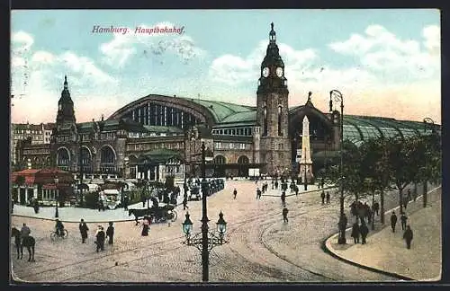 AK Hamburg-St.Georg, Verkehr vor dem Hauptbahnhof