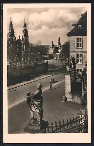 AK Fulda, Blick vom Schloss auf Dom und Michaelskirche