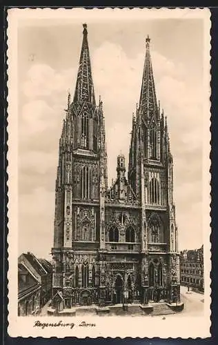 AK Regensburg, Dom aus der Vogelschau