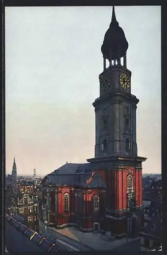 AK Hamburg-Neustadt, Blick zur Michaeliskirche