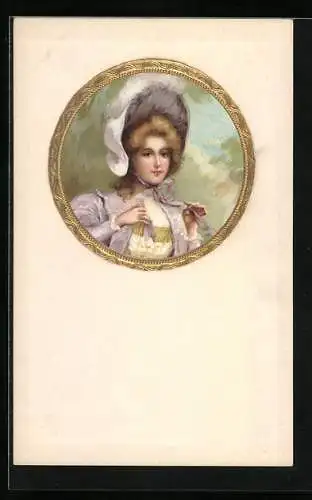 Künstler-AK Meissner & Buch (M&B) Nr. 1861: Junge Frau mit Hut