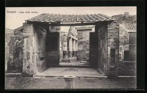 AK Pompei, Casa della caccia, Ausgrabung