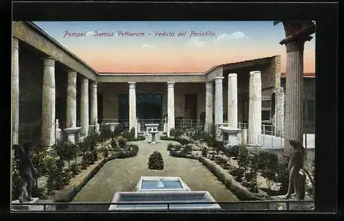 AK Pompei, Domus Vettiorum, Veduta del Peristilio