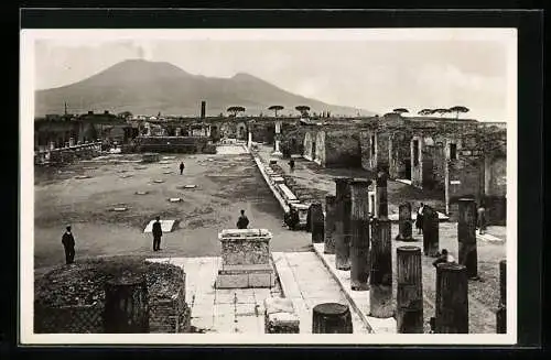 AK Pompei, Vedute del Foro civile, Ausgrabung