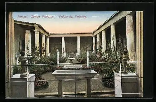 AK Pompei, Domus Vettiorum, Veduta del Peristilio