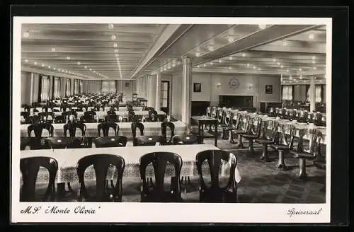 AK Passagierschiff MS Monte Olivia, Speisesaal