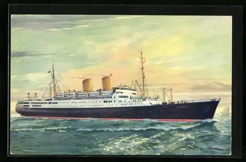 Künstler-AK Passagierschiff M.S. Berlin des Norddeutscher Lloyd Bremen