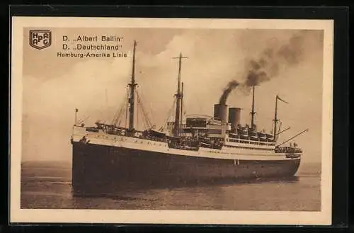 AK Dampfer Albert Ballin der Hamburg-Amerika Linie