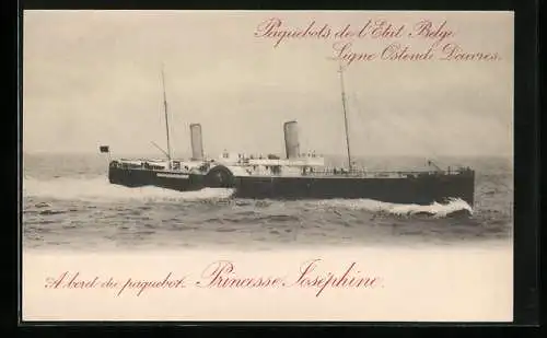 AK Passagierschiff Princesse Joséphine, Paquebots de l`Etat Belge