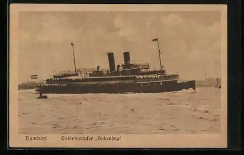 AK Hamburg, Salondampfer Bubendey im Hafen