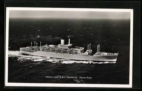 AK Passagierschiff R.M.S. Oronsay der Orient Line auf Hoher See unterwegs