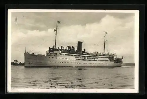 AK M.S. Hansestadt Danzig in Küstennähe