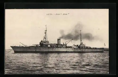 AK Aviso Aisne, Kriegsschiff