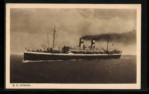 AK Passagierschiff Oriana des königlich holländischen Lloyd auf hoher See