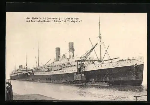 AK St-Nazaire, Les Transatlantiques Pérou et Lafayette, Passagierschiffe