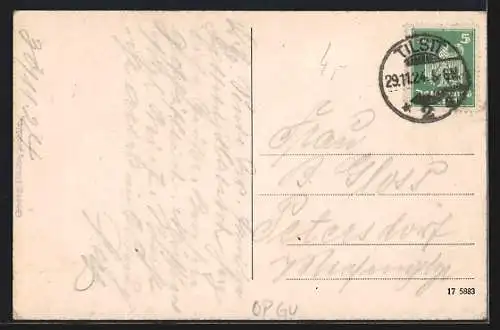 AK Tilsit, Hohe Strasse mit Passanten