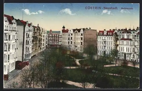 AK Cüstrin-Neustadt, Moltkeplatz