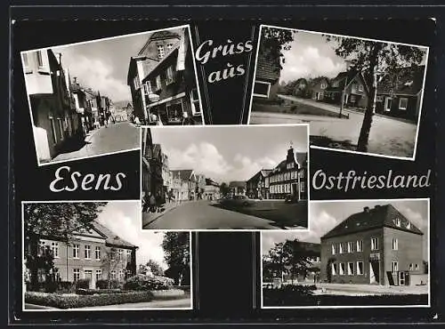 AK Esens /Ostfriesland, Strassenpartien mit Geschäften