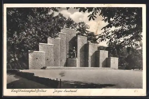 AK Goslar, Blick auf das Jäger-Denkmal