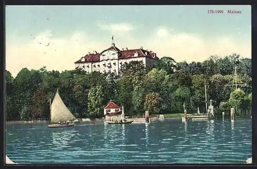 AK Mainau /Bodensee, Blick zum Schloss