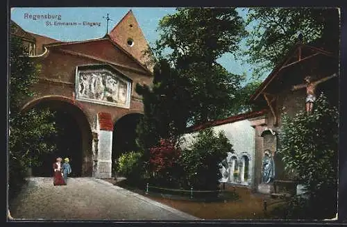 AK Regensburg, St. Emmeram, Eingang