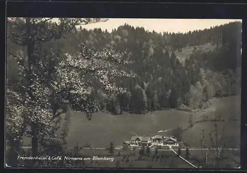 AK Bad Tölz, Blomberg, Fremdenheim und Café Nirwana am Waldrand