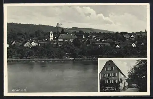 AK Binau a. N., Gasthaus zum goldenen Hirsch, Teilansicht