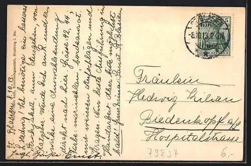 AK St. Blasien, Teilansicht mit Kirche